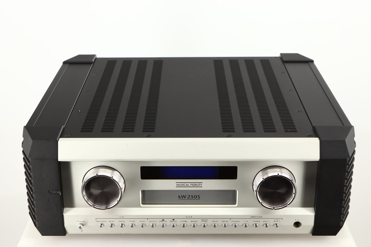 Top of a used Musical Fidelity KW250S Integrated System