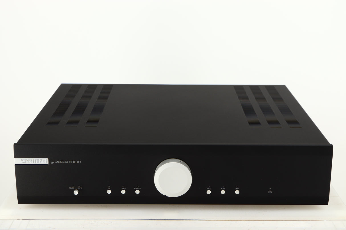 Front view of a used Musical Fidelity M2si Integrated Amplifier in a black finish