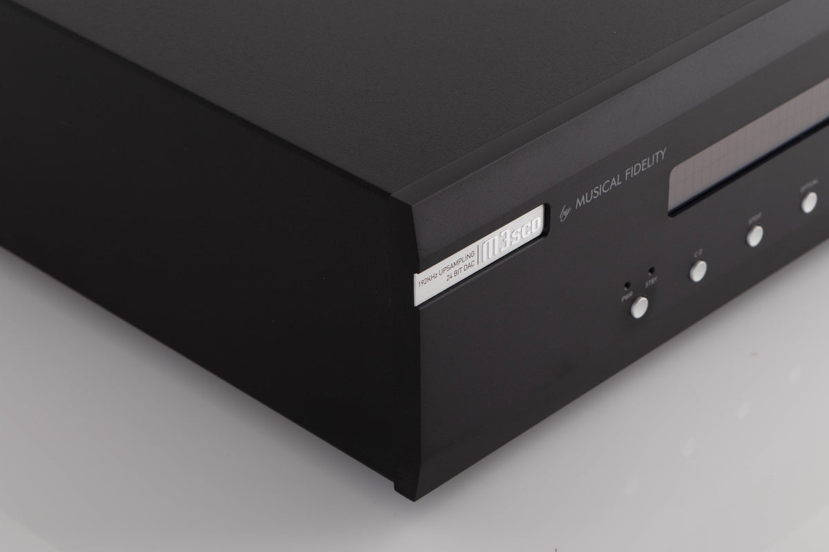 Front left corner view of a used Musical Fidelity M3SCD CD Player in Black