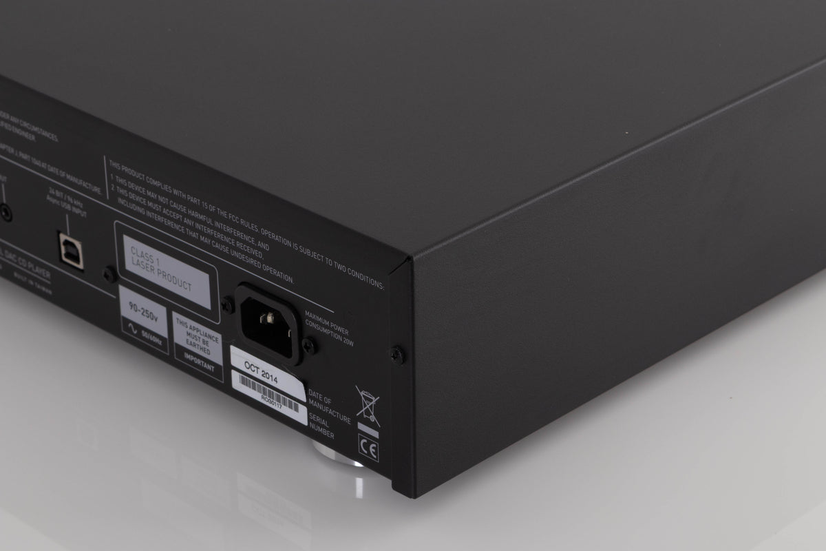 Rear right corner view of a used Musical Fidelity M3SCD CD Player in Black