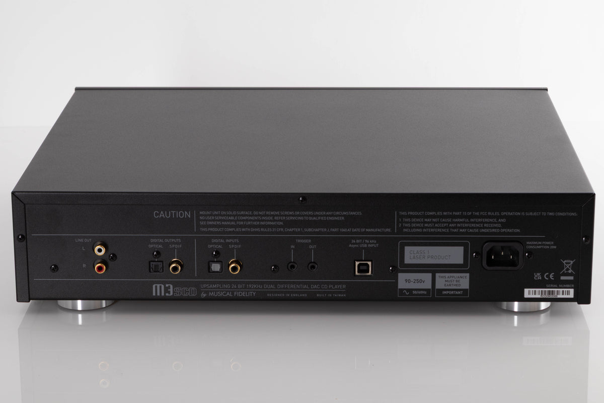 Rear view of a used Musical Fidelity M3SCD CD Player in Black