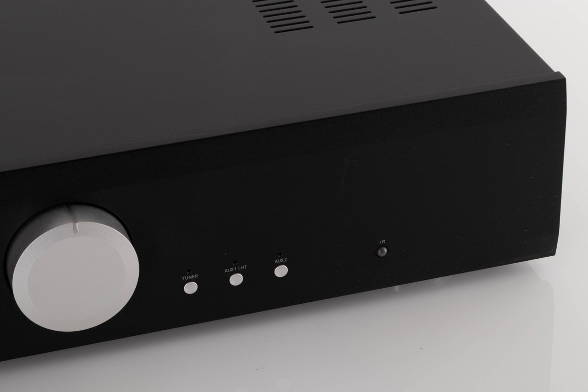 Close up view of a used Musical Fidelity M3si Integrated Amplifier in Black