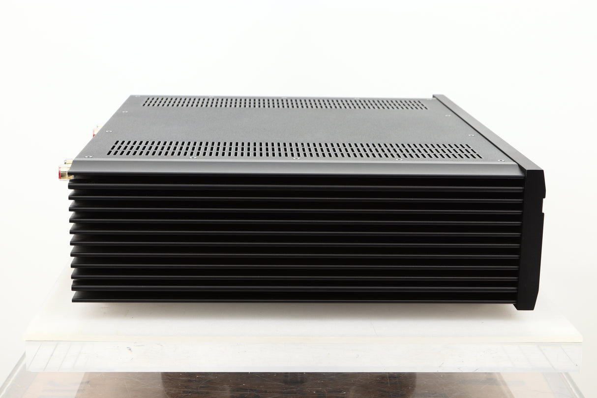 Side view of a used Musical Fidelity M6si Integrated Amplifier in Black finish