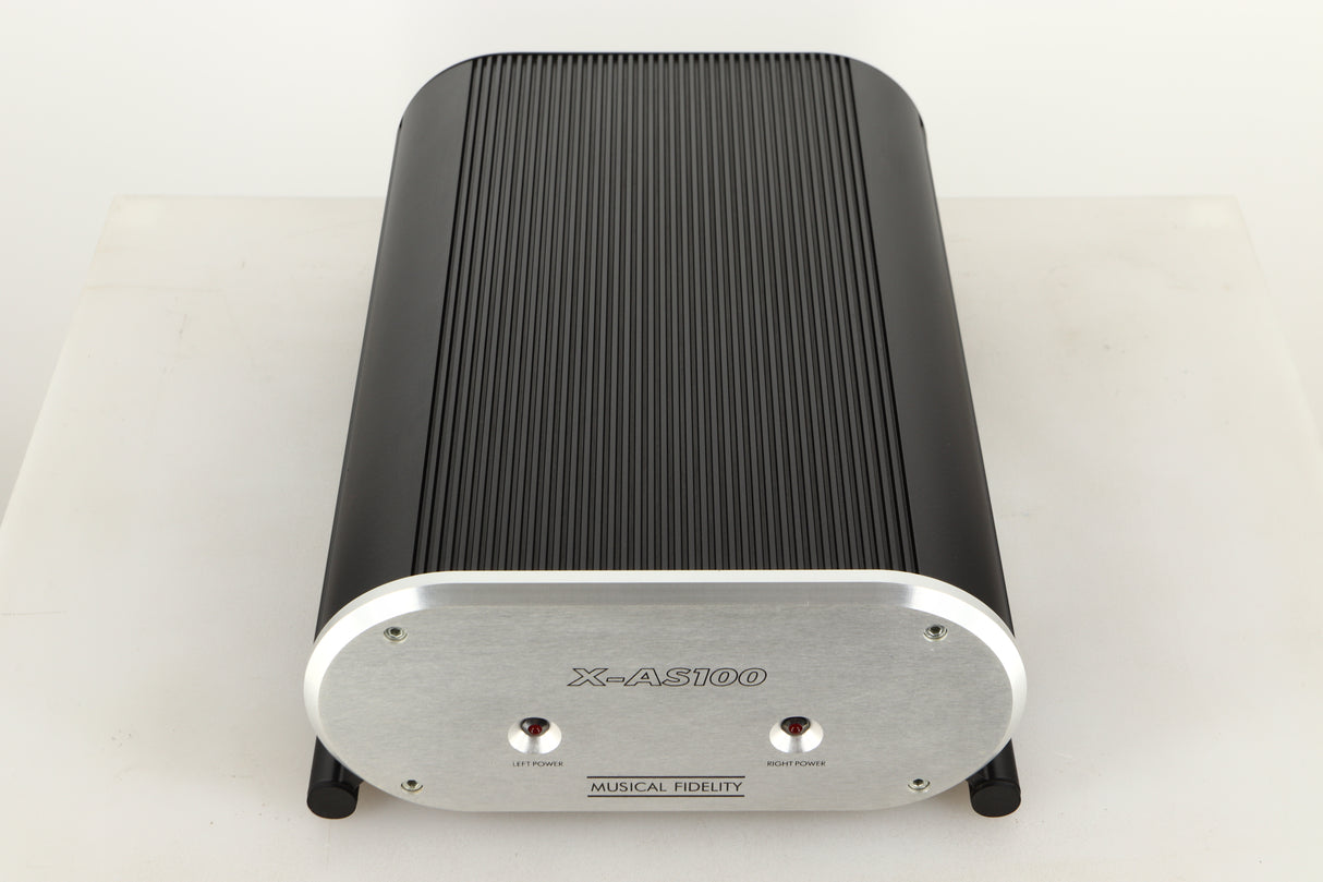 Top view of a used Musical Fidelity X-AS100 Power Amplifier