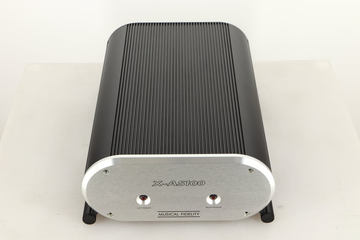 Top view of a used Musical Fidelity X-AS100 Power Amplifier