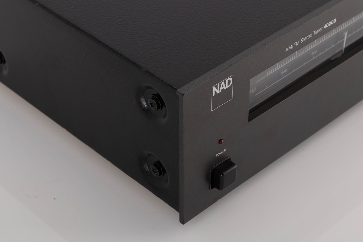 Front left corner view of a used NAD 4020 Tuner