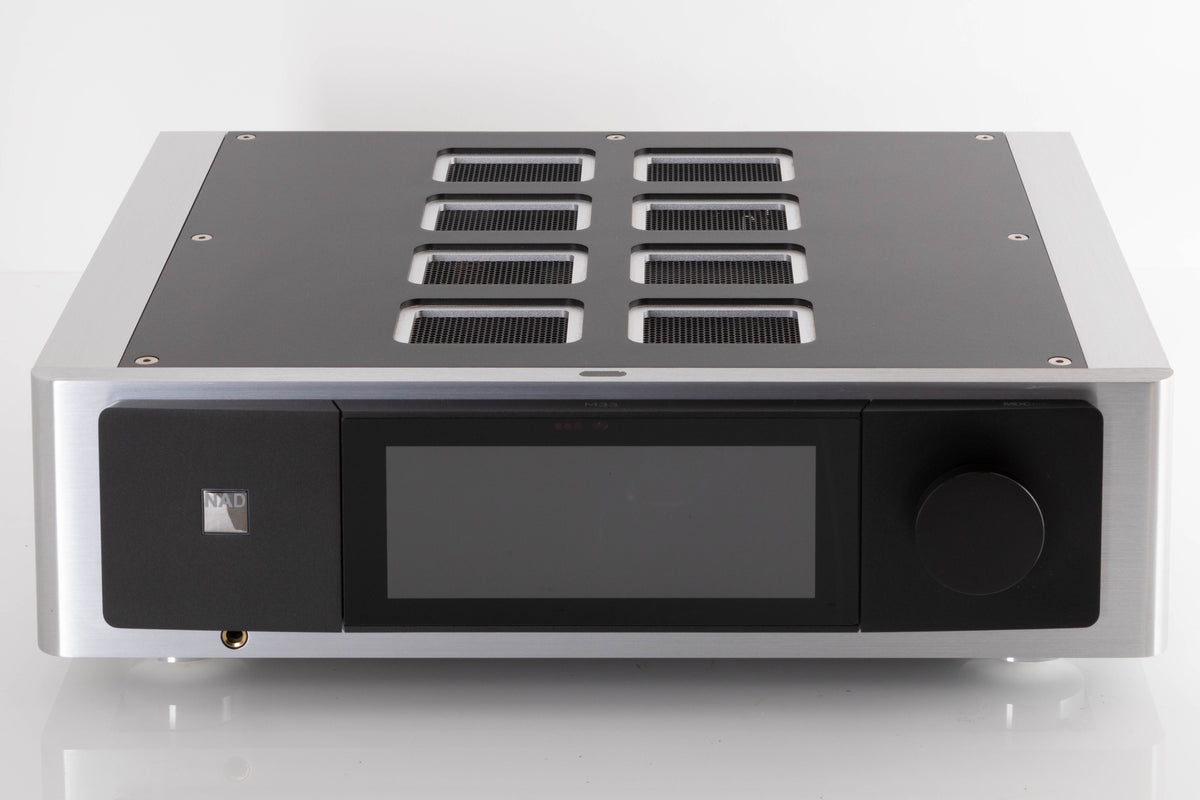 Front view of a used NAD M33 V1 BluOS Streaming DAC Integrated Amplifier