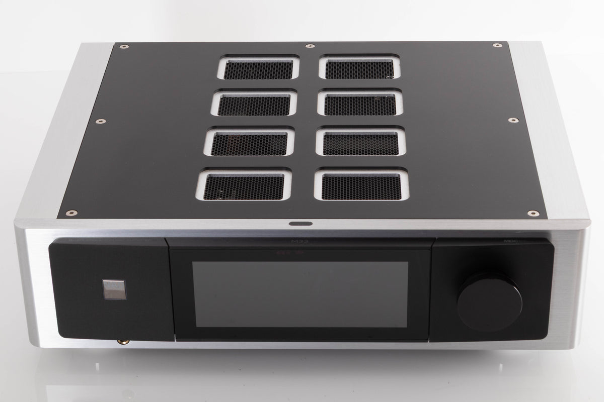 Top of a used NAD M33 V1 BluOS Streaming DAC Integrated Amplifier