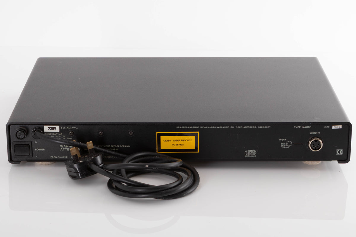 Rear view of a used Naim CD3 CD Player