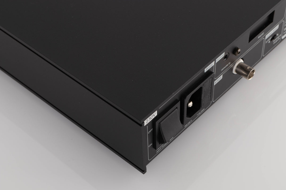 Rear right corner of a used Naim CD5 XS CD Player in a Black finish