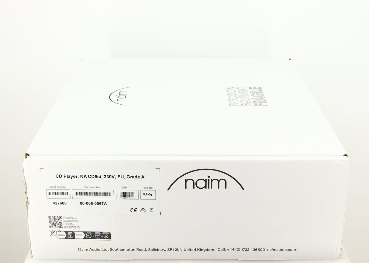 Box for a used Naim CD5si CD Player in a black finish