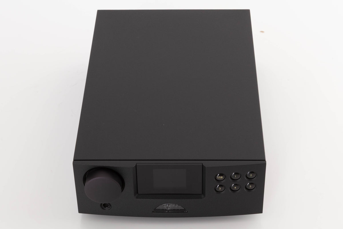 Top of a used Naim DAC V-1 Digital Analogue Converter in a Black finish