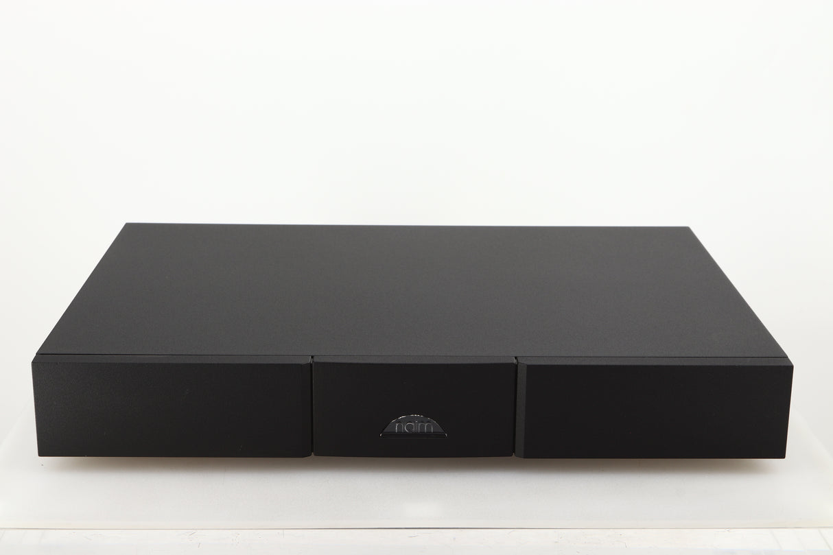 Front view of a used Naim Flatcap 2X Power Supply in a black finish