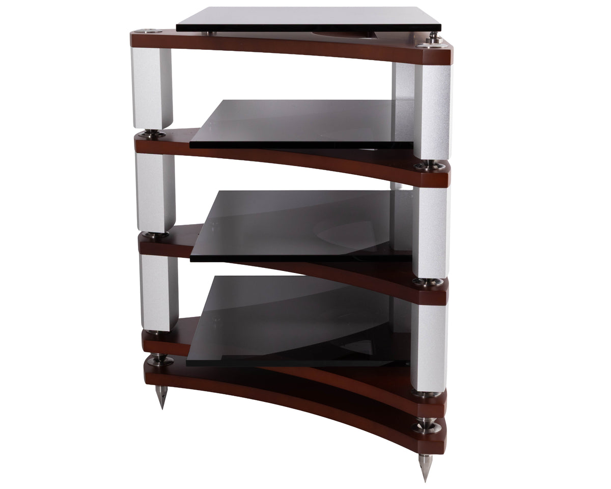 Left side view of a used Naim Fraim Base / 3 Levels in a Tinted Cherry finish