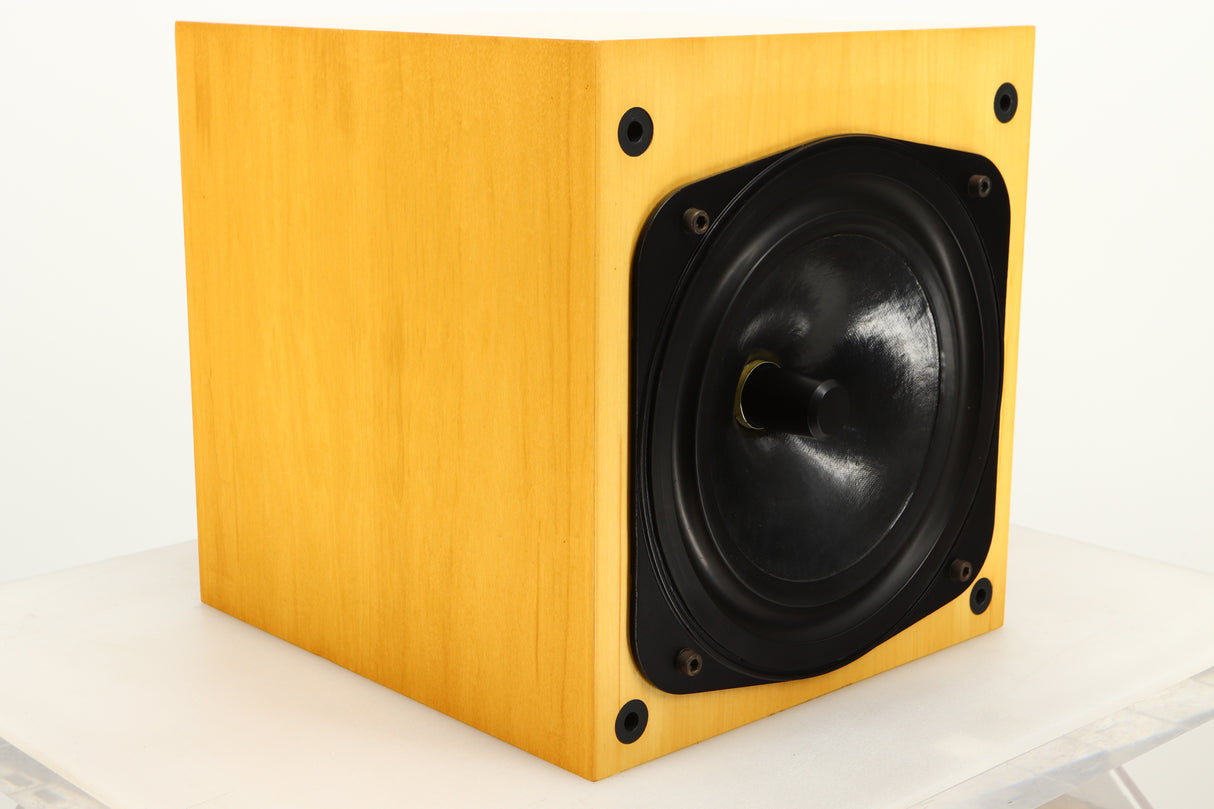 Front left corner view of a used Naim Intro Head Unit with Driver in Maple finish