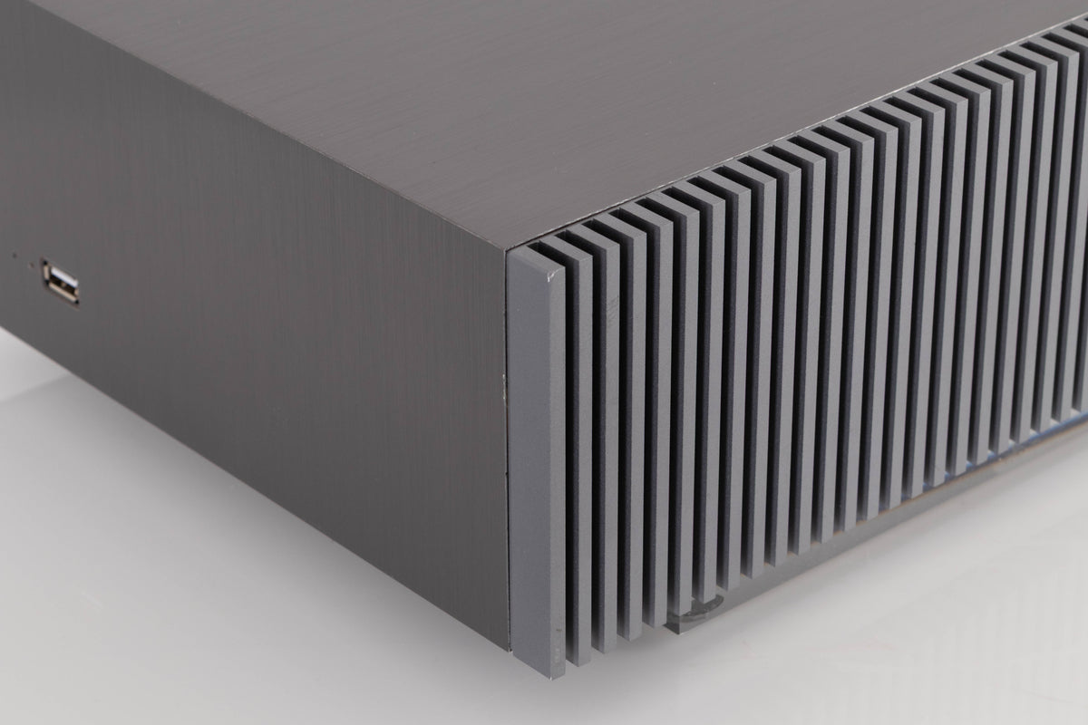 Rear left corner view of a used Naim Mu-So GEN2 Wireless System