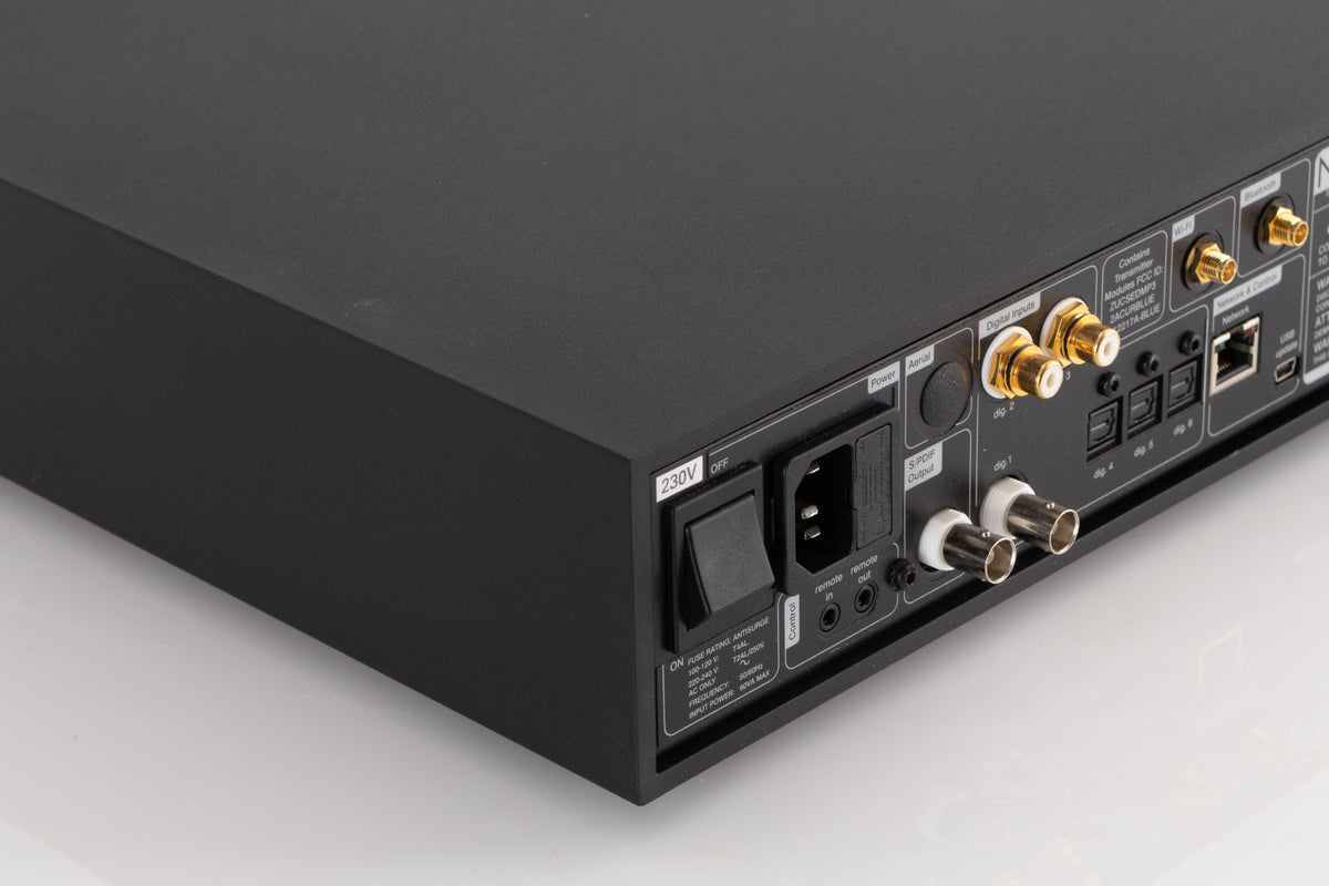 Rear left corner view of a used Naim NAC N-272 Pre Amplifier