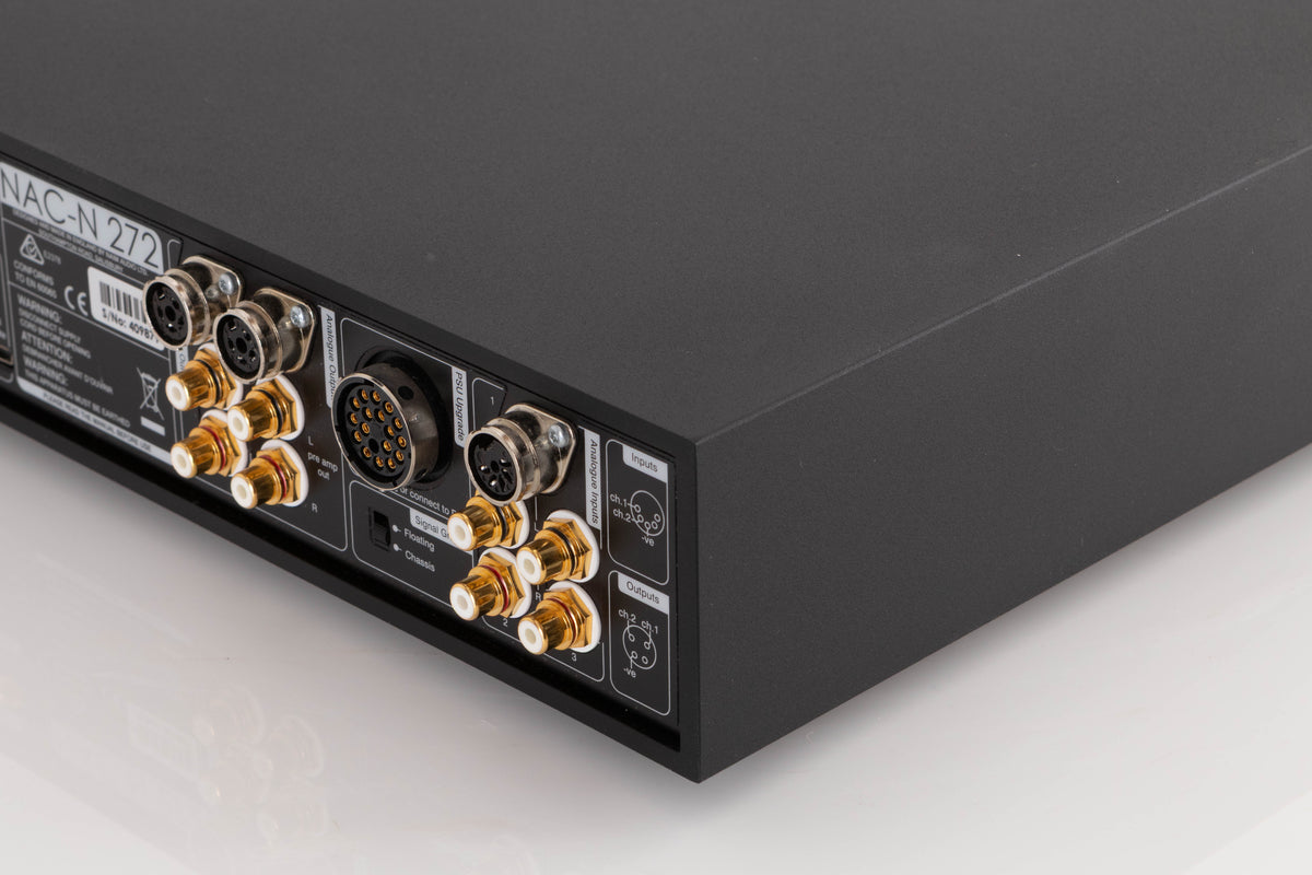 Rear right corner view of a used Naim NAC N-272 Pre Amplifier