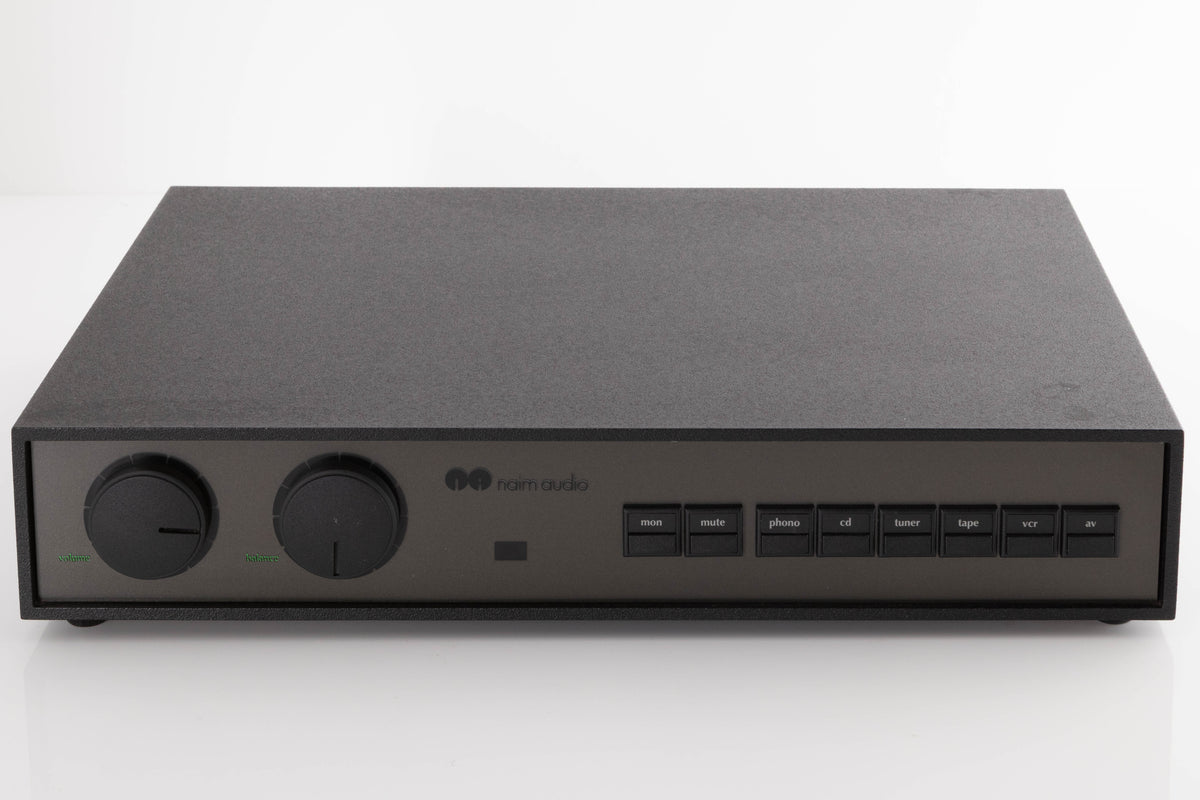 Front view of a used Naim NAC102 W/ NAPSC in a Black finish