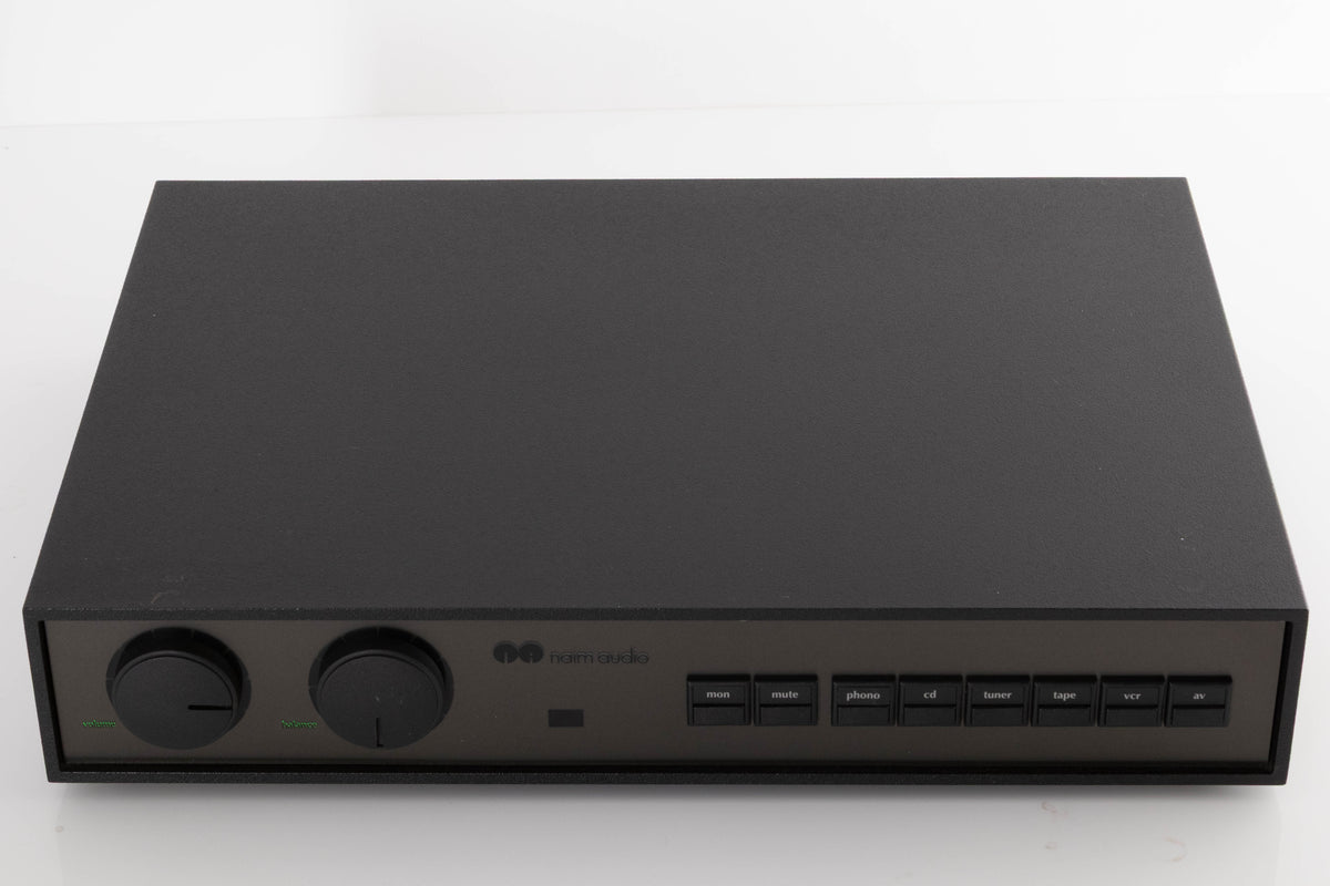 Top of a used Naim NAC102 W/ NAPSC in a Black finish