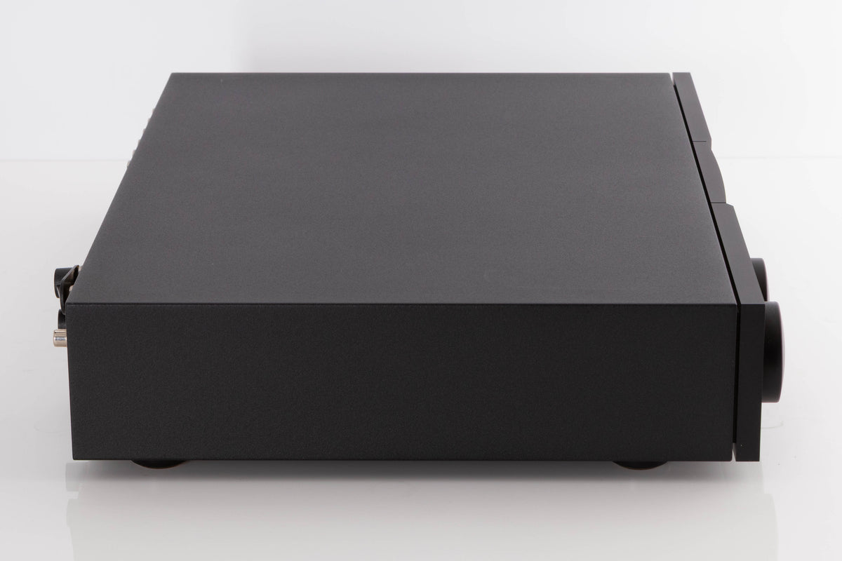 Left side view of a used Naim NAC282 Pre Amplifier in a Black finish