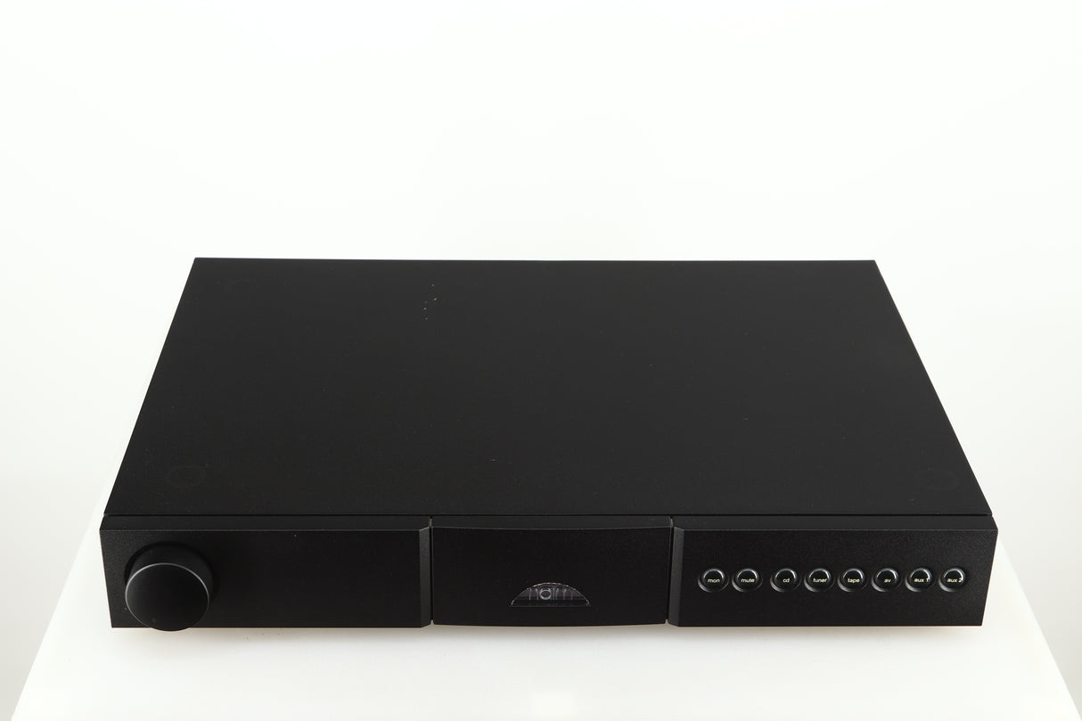 Top of a used Naim NAIT 5 Integrated Amplifier in a black finish