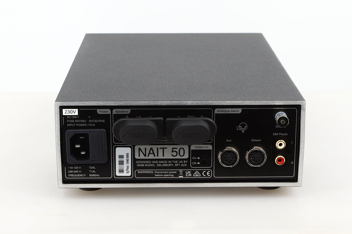 Rear view of a used Naim Nait 50 Integrated Amplifier