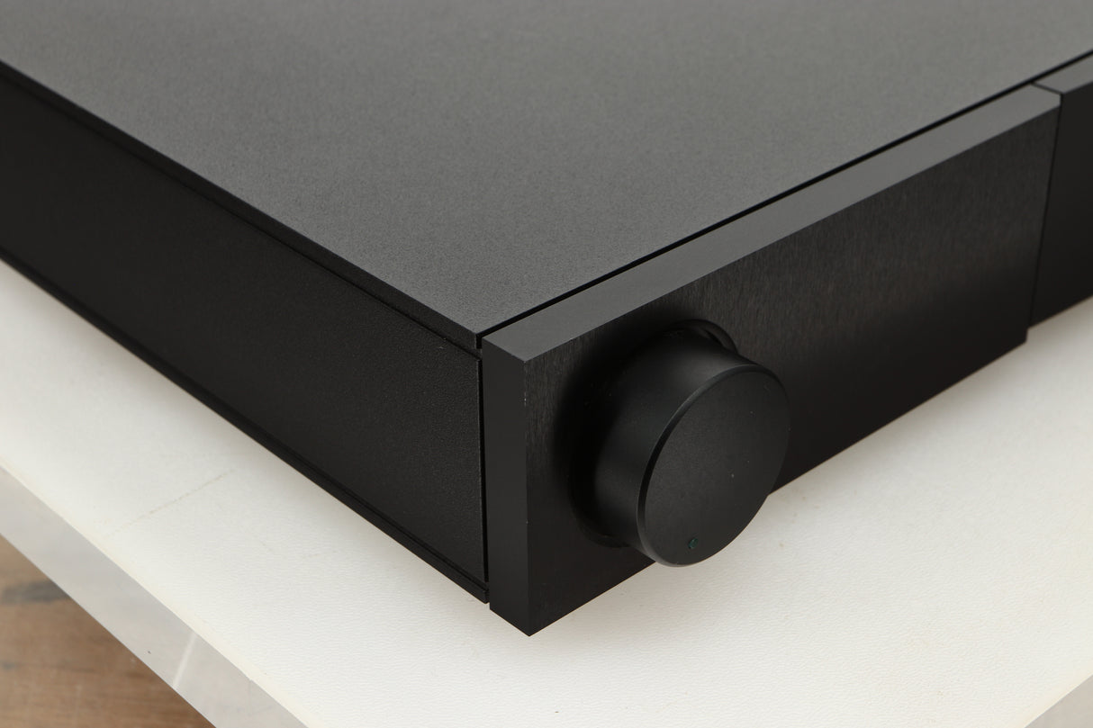 Front left corner view of a used Naim Nait XS-2 Integrated Amplifier