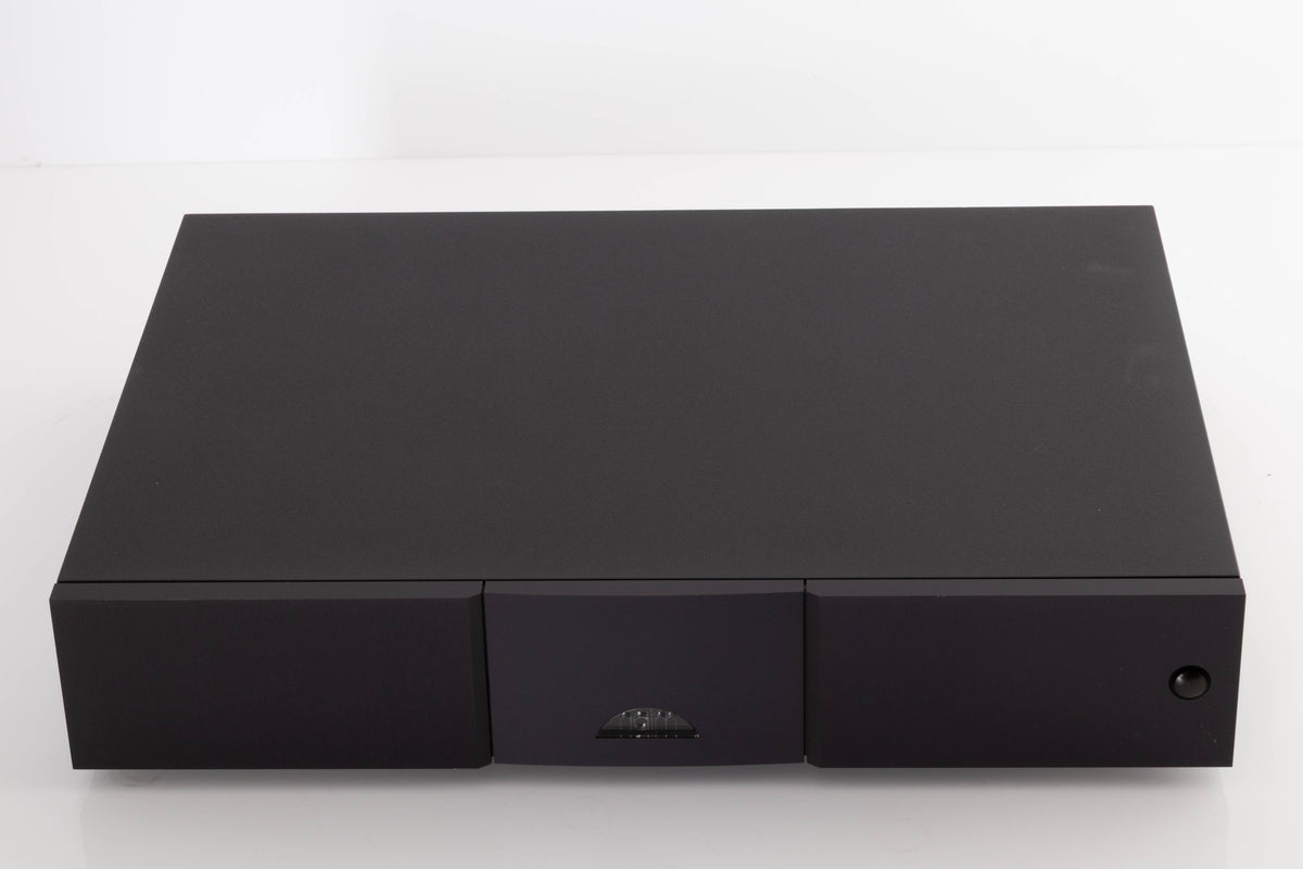 Top of a used Naim NAP250-2 Power Amplifier in a Black finish