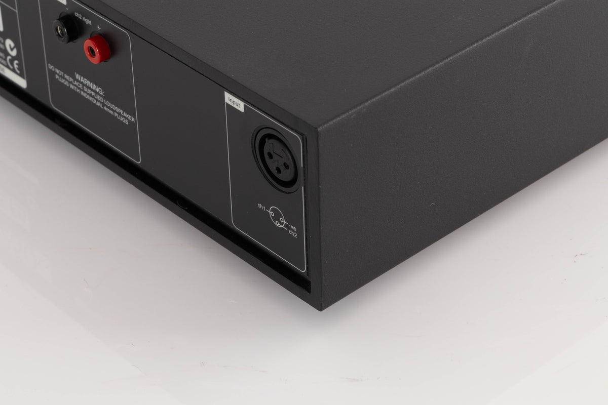 Rear right corner view of a used Naim NAP250-2 Power Amplifier