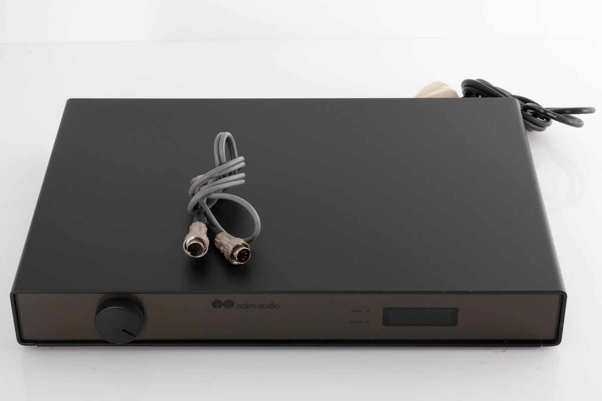 Top of a used Naim NAT03 FM Tuner in a Black finish showing SNAIC5