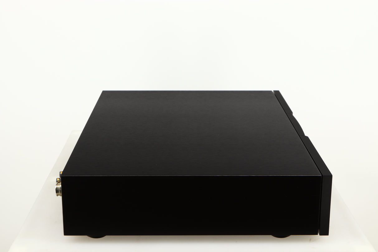 Left side view of a used Naim ND555 Media Player in a black finish