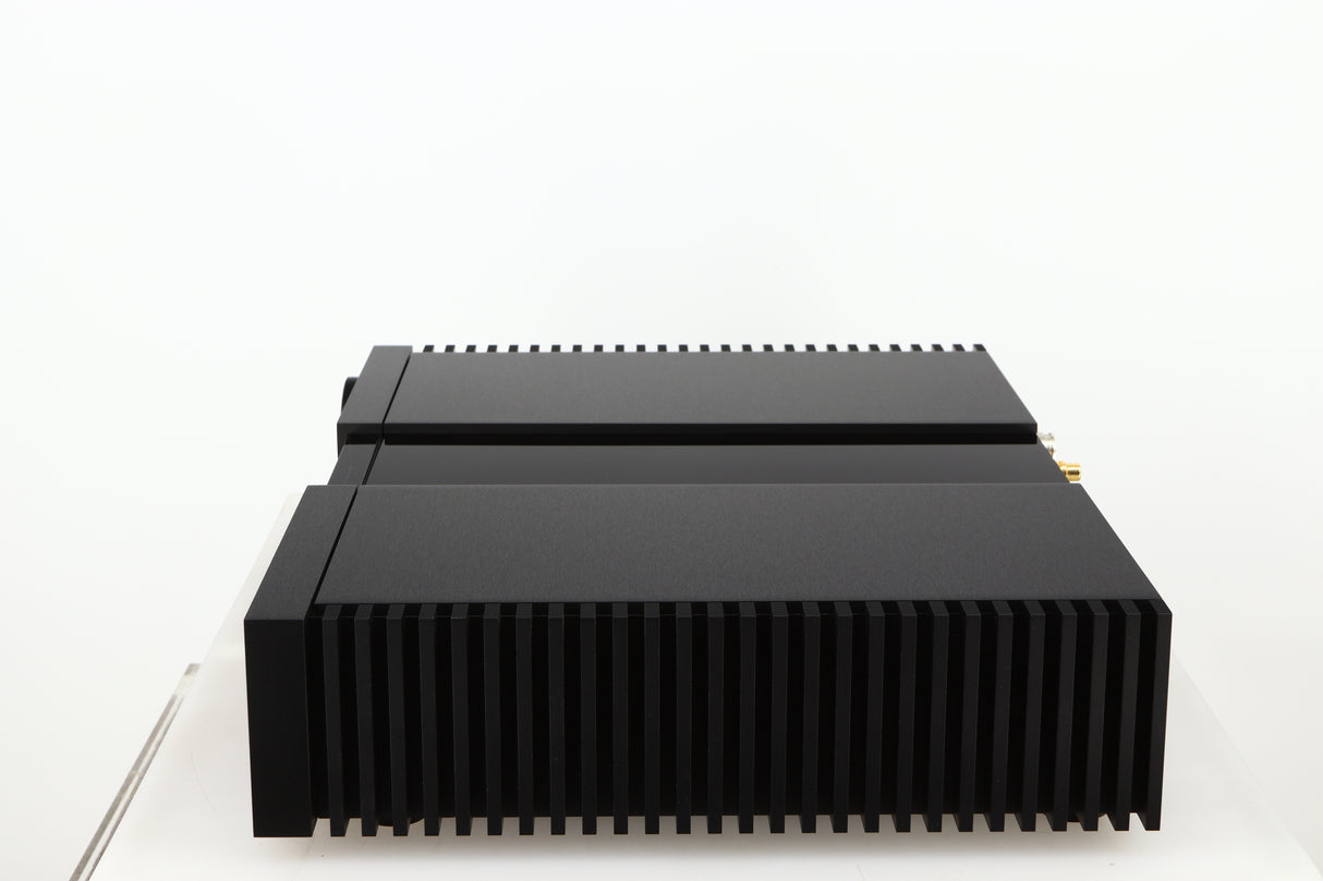 Right side view of a used Naim NSC222 Pre Amplifier in a black finish