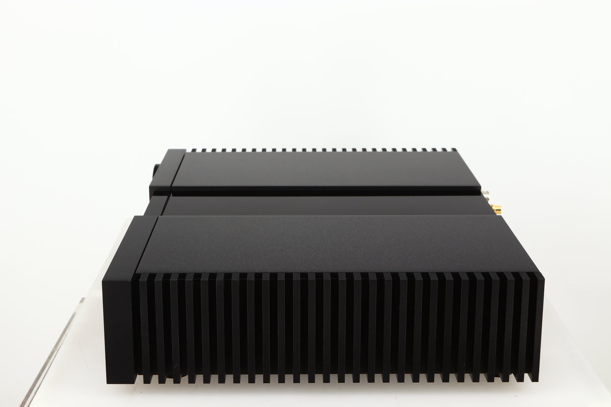 Right side view of a used Naim NSC222 Pre Amplifier in a black finish