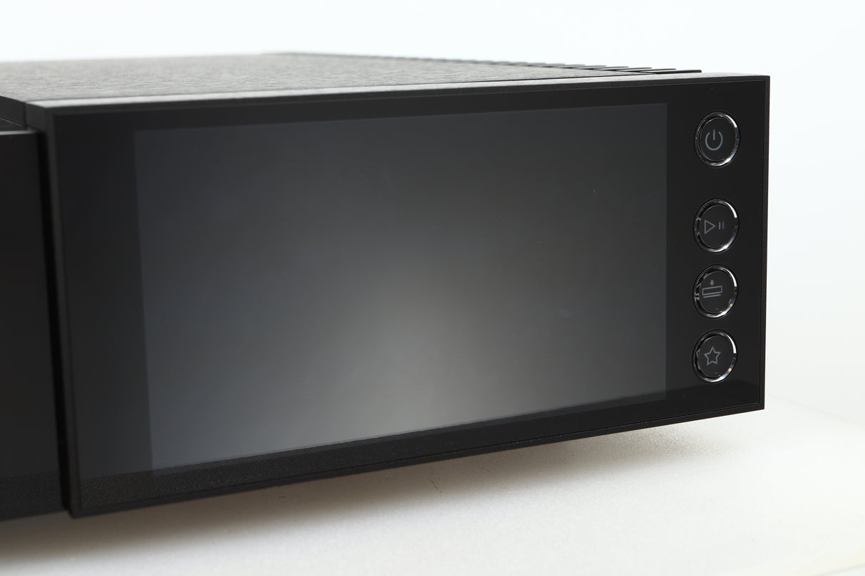 Close up view of a used Naim NSS333 Streamer showing the display
