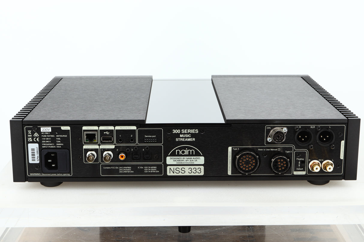 Rear view of a used Naim NSS333 Streamer