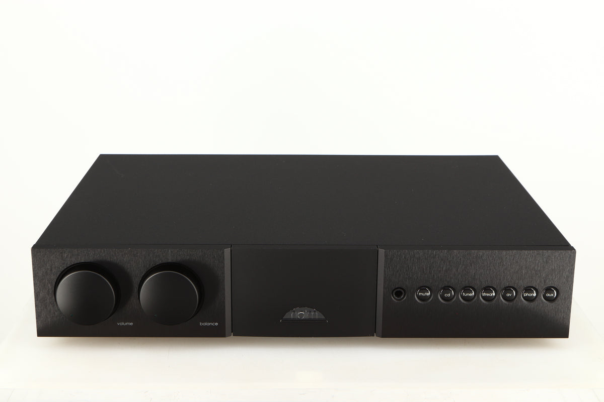 Front view of a used Naim Supernait 3 Integrated Amplifier in a black finish