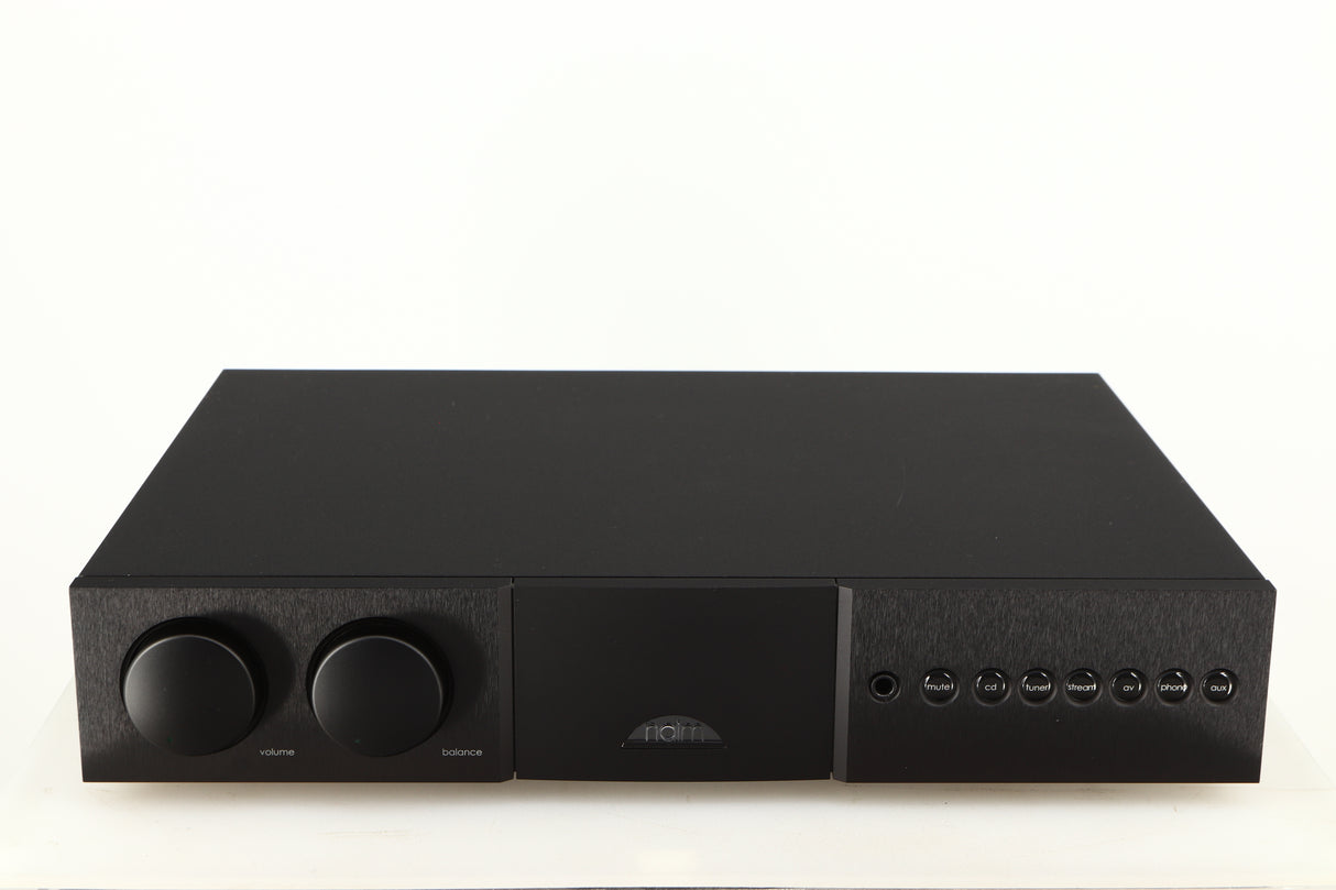 Front view of a used Naim Supernait 3 Integrated Amplifier in a black finish
