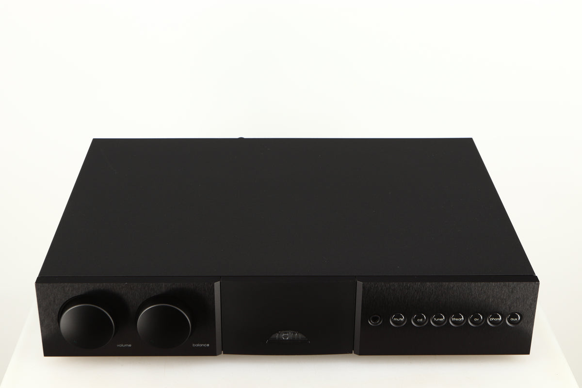 Top of a used Naim Supernait 3 Integrated Amplifier in a black finish