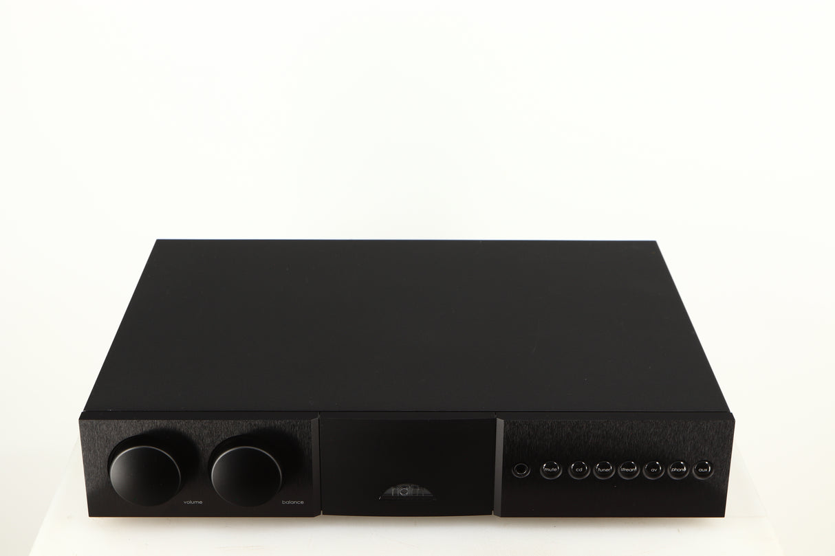 Top of a used Naim Supernait 3 Integrated Amplifier in a black finish