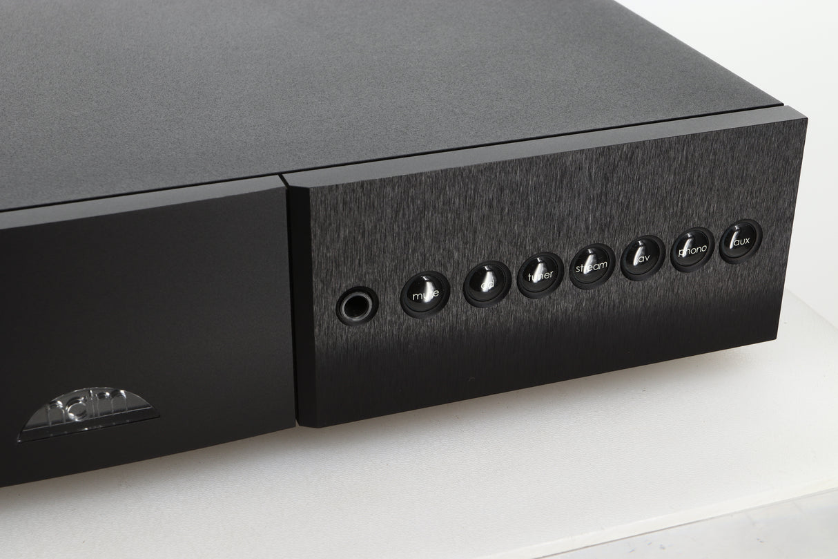 Close up view of a used Naim SUPERNAIT 3 Integrated Amplifier showing the fascia