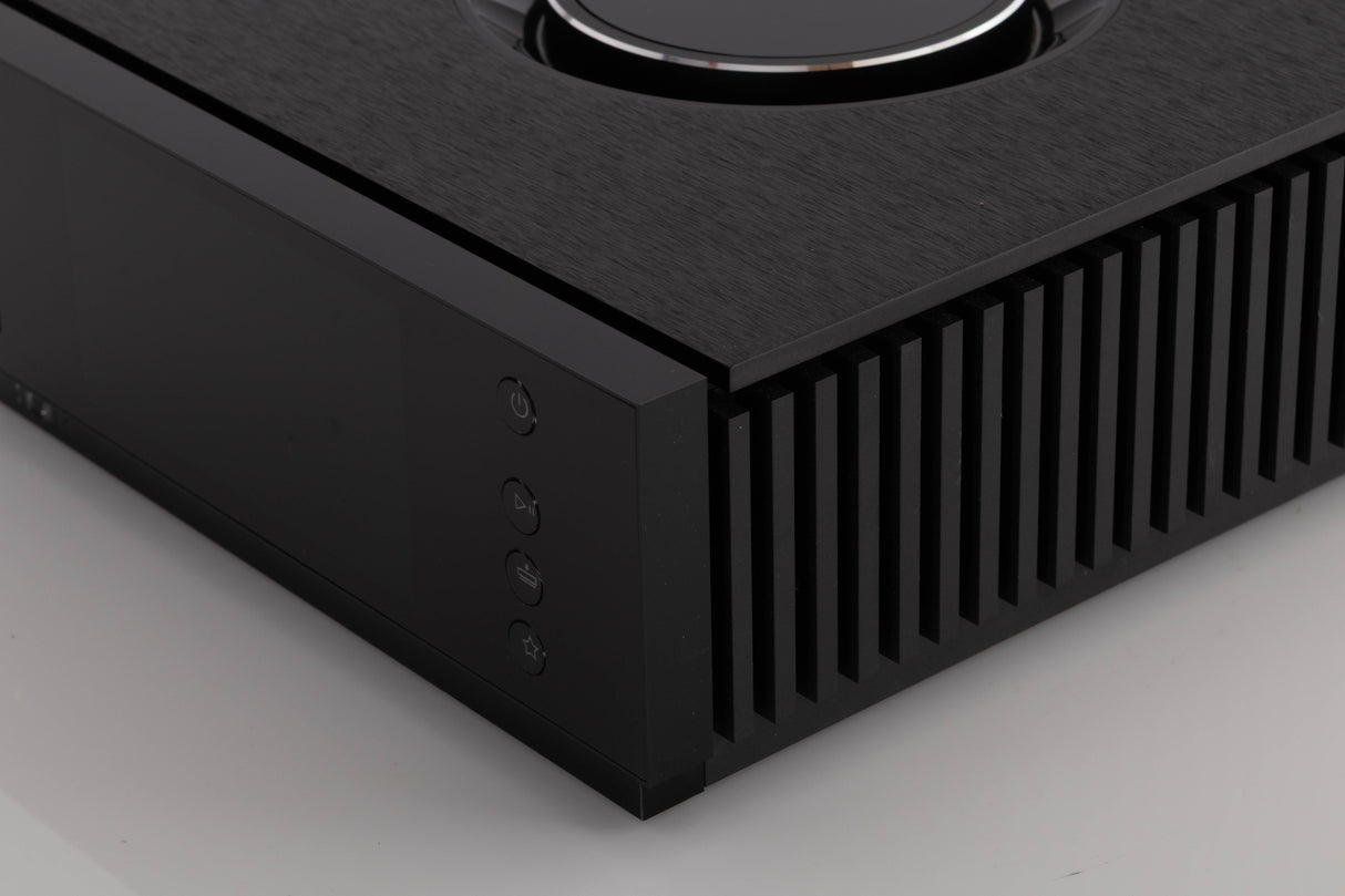 Front right corner view of a used Naim Uniti Atom Headphone Edition Integrated System
