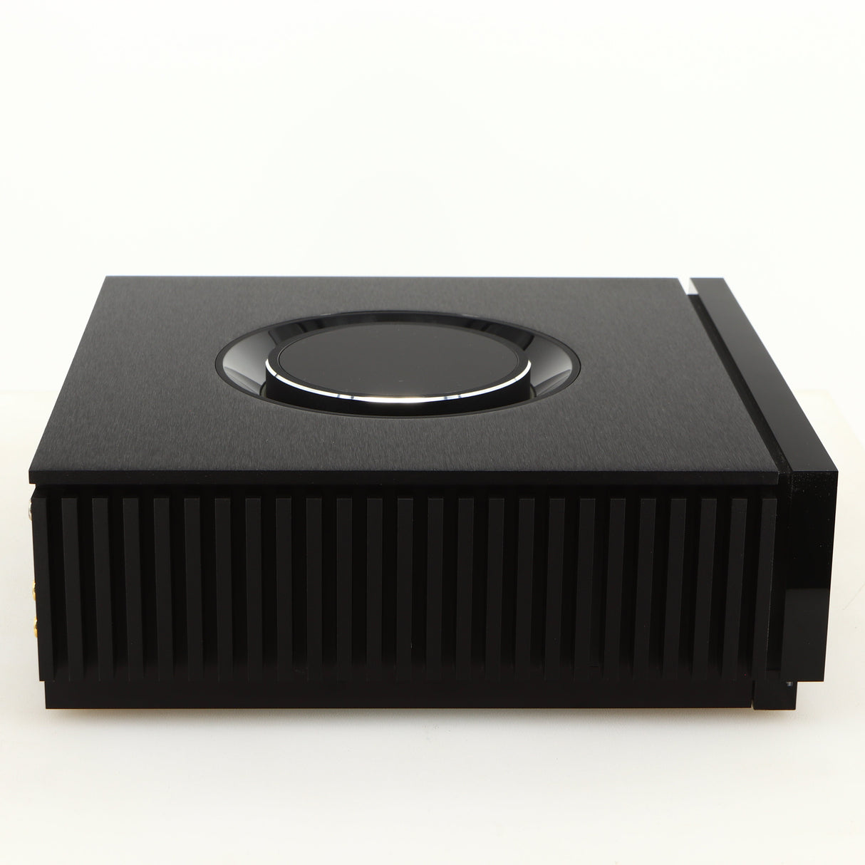 Left side view of a used Naim Uniti Atom Headphone Edition Streaming Amplifier in a black finish