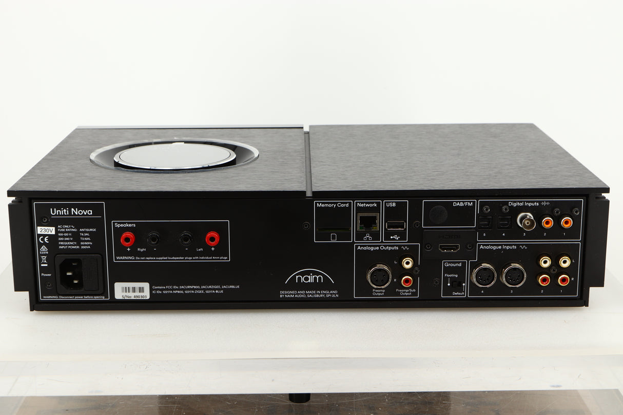 Rear view of a used Naim Uniti Nova Integrated Digital Music System
