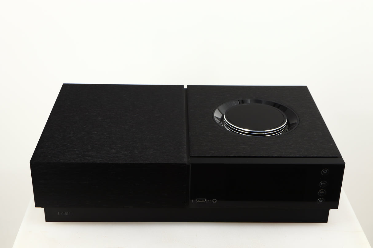 Top of a Naim Uniti Nova Power Edition Streaming System in a black finish