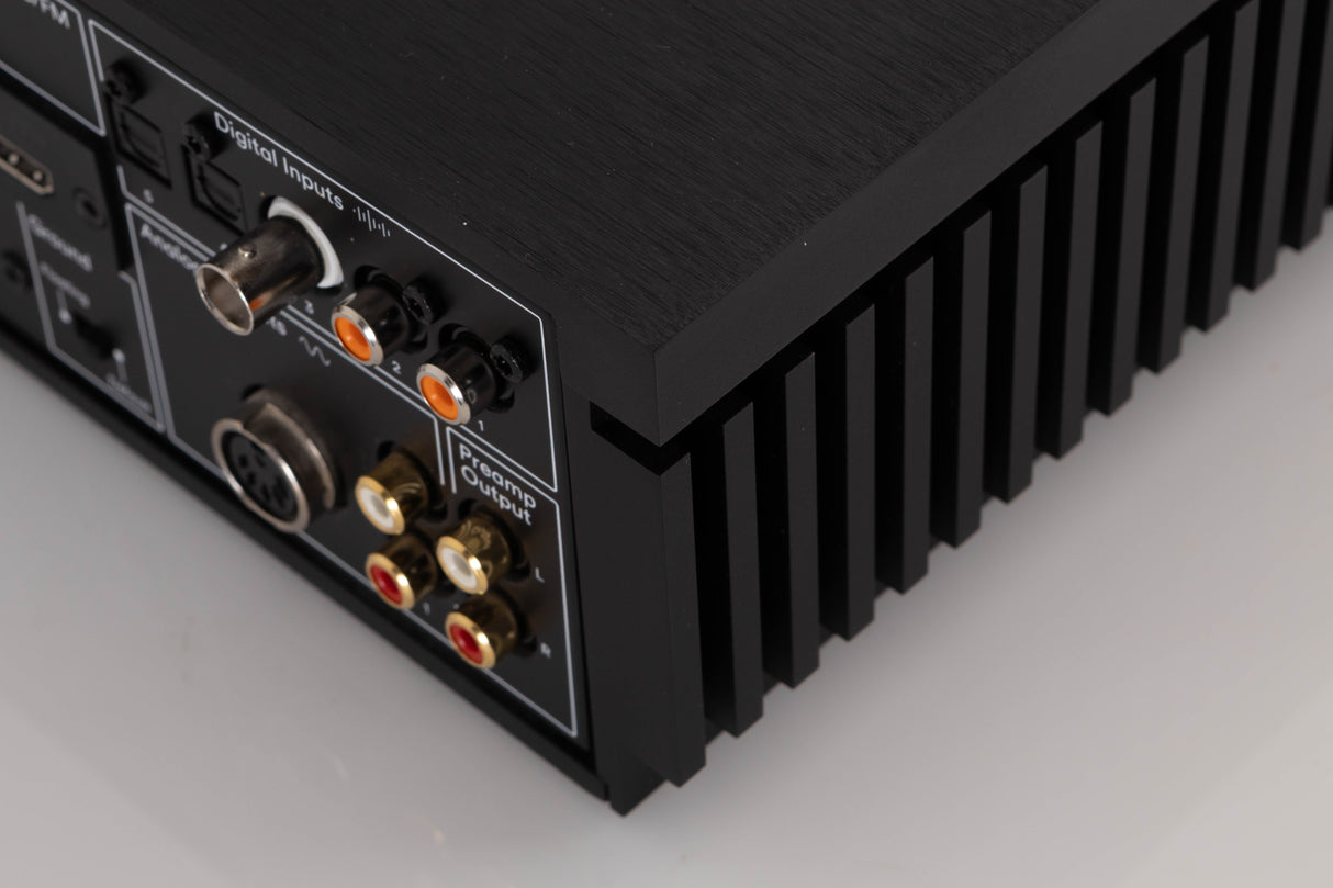 Rear left corner of a used Naim Uniti Star Integrated Music System in a Black finish