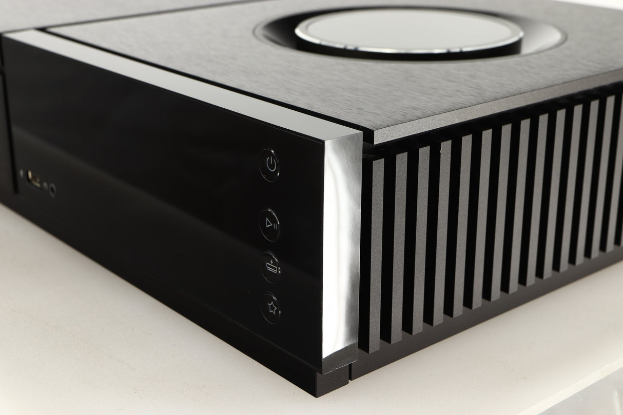 Front right corner of a used Naim Uniti Star Integrated Music System in a black finish