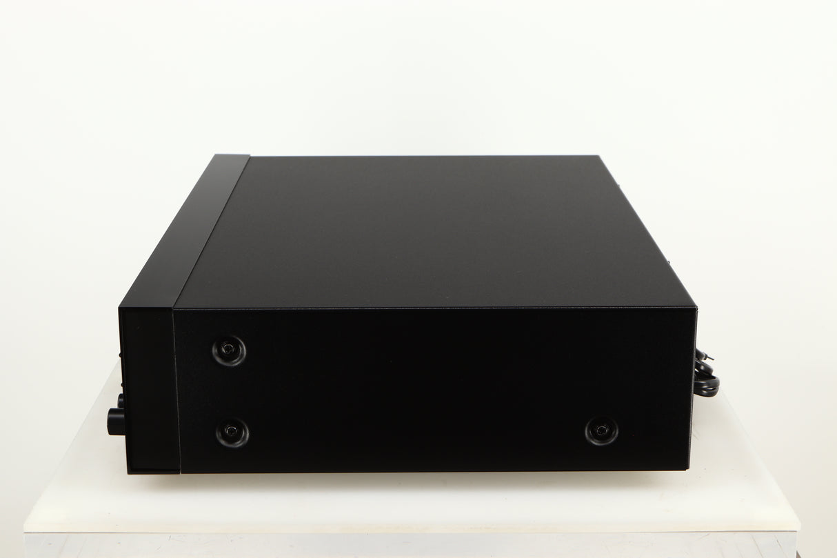 Right side view of a used Nakamichi DR-10 Cassette Deck in a black finish