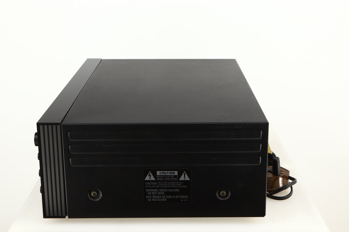 Right side view of a used Nakamichi Dragon Cassette Deck in a black finish