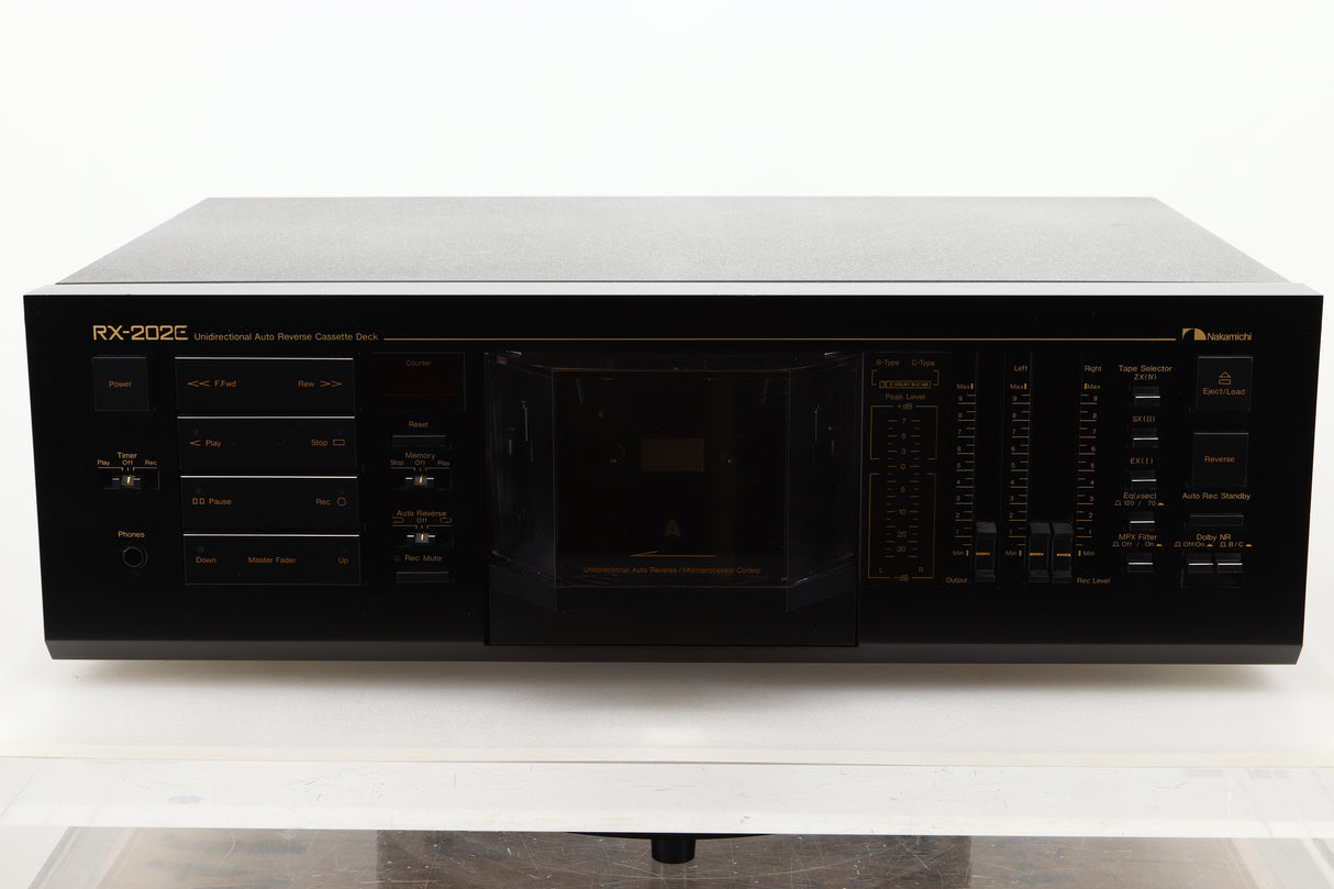 Front view of a used Nakamichi RX-202E Cassette Deck